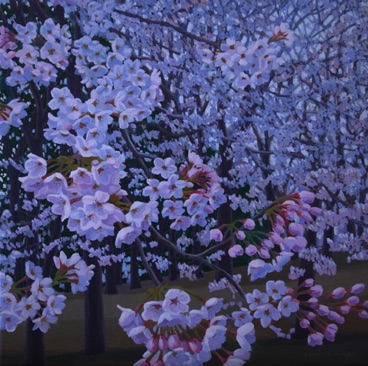 Cherry blossoms IV - Oil on canvas 30cmx30cm